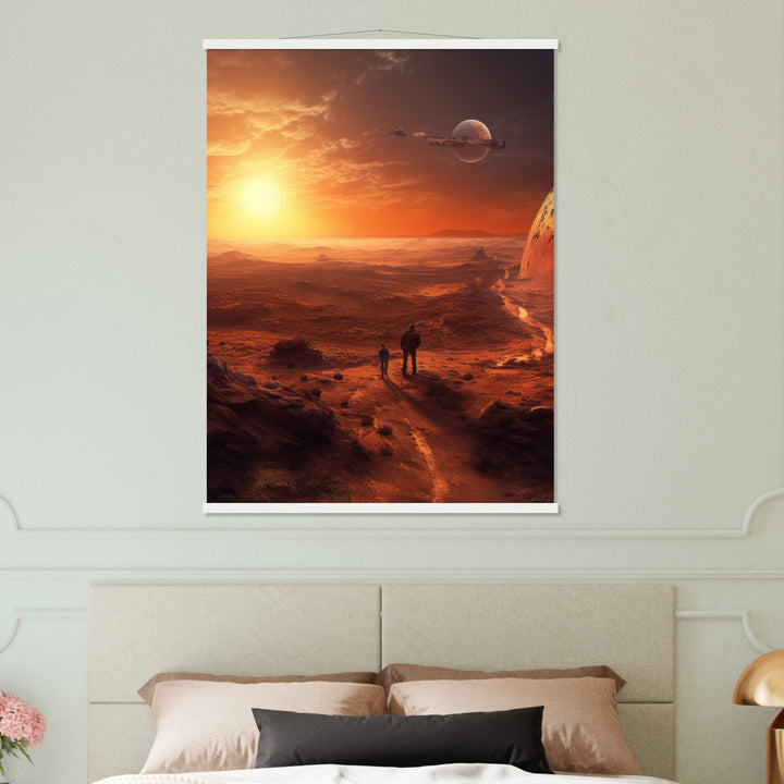 Classic Matte Paper Poster with Hanger - Sunset on Mars I