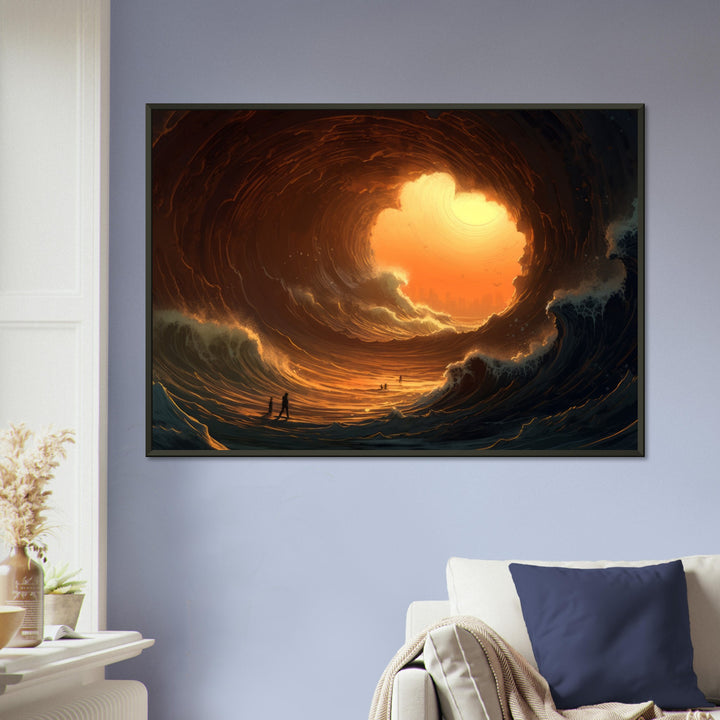 Premium Matte Paper Metal Framed Poster - Abyssal Grotto Wave