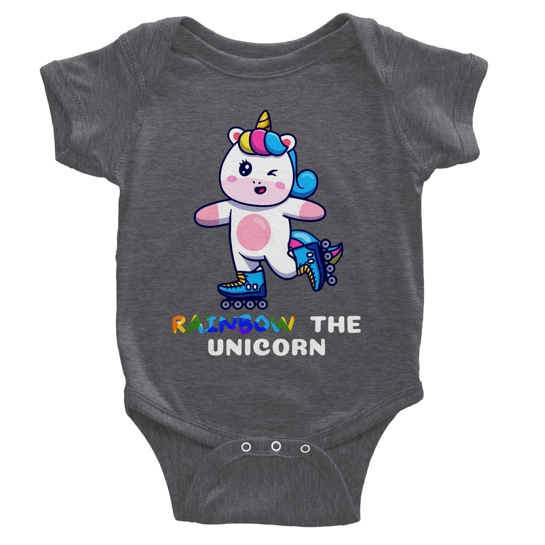 Classic Baby Short Sleeve Bodysuit - Rainbow the unicorn