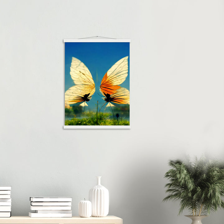 Classic Semi-Glossy Paper Poster with Hanger - Dreaming Butterflies II