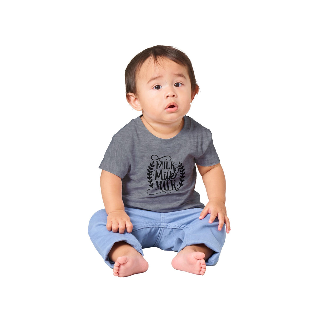 Classic Baby Crewneck T-shirt - Milk milk milk