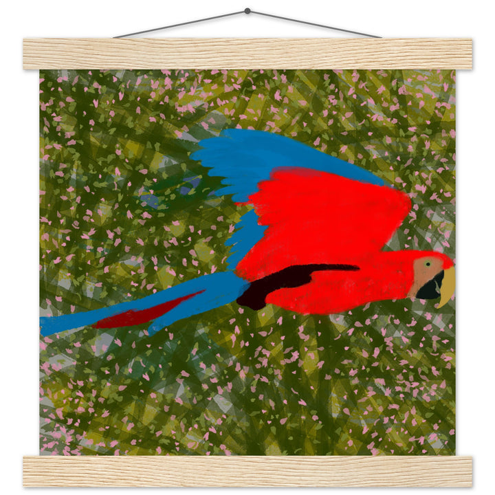 Premium Matte Paper Poster with Hanger - Parrot Colourful