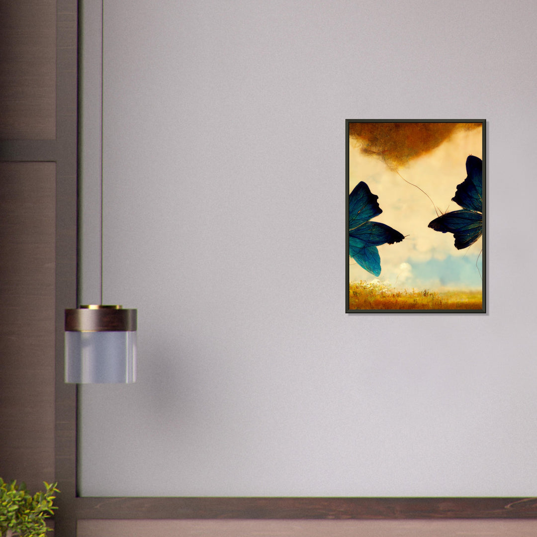 Premium Matte Paper Metal Framed Poster - Dreaming Butterflies III