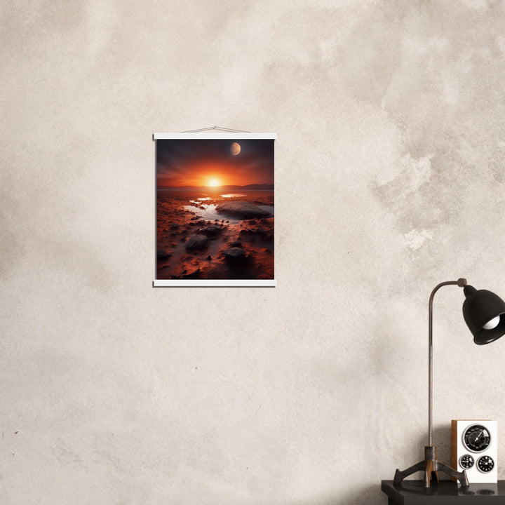 Museum-Quality Matte Paper Poster with Hanger - Sunset on Mars II