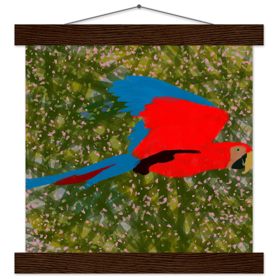 Premium Matte Paper Poster with Hanger - Parrot Colourful