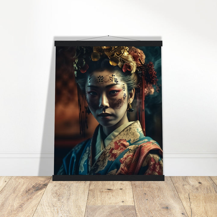 Premium Semi-Glossy Paper Poster with Hanger - Gaze of the Golden Geisha