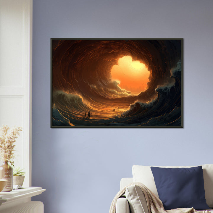 Premium Matte Paper Metal Framed Poster - Abyssal Grotto Wave