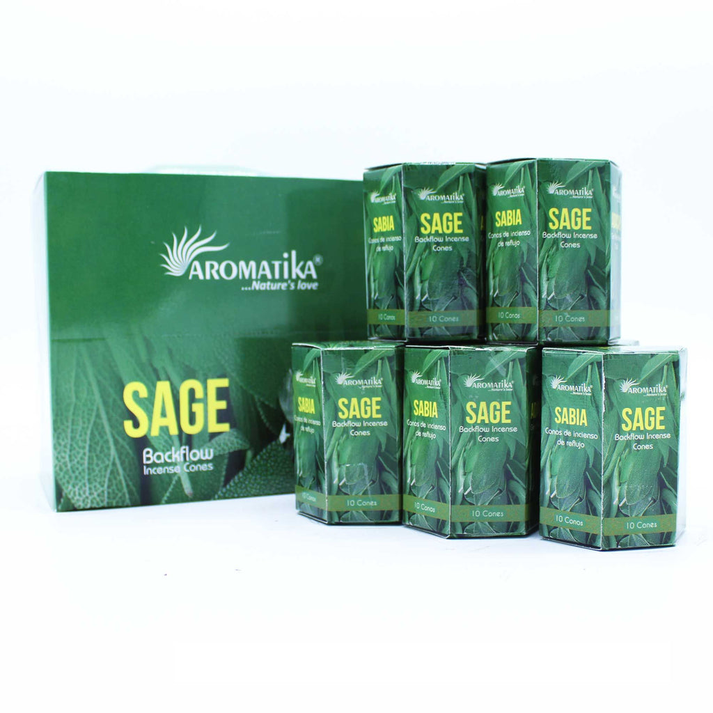 Pack of 10 Masala Backflow Incense - Sage