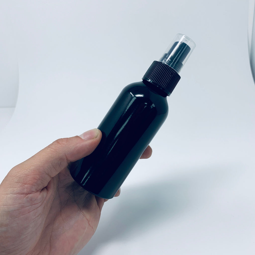 120ml Black Aluminium bottle & spray cap