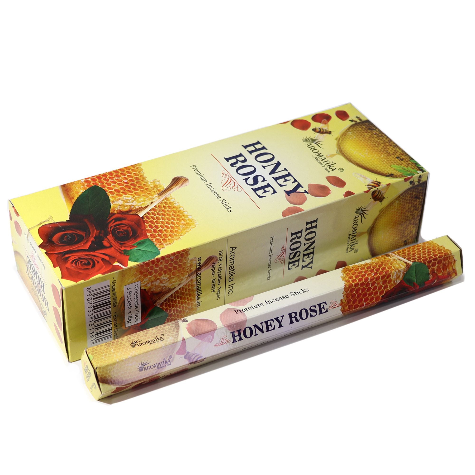 Aromatika Charcoal Free Hex Incense - Honey Rose