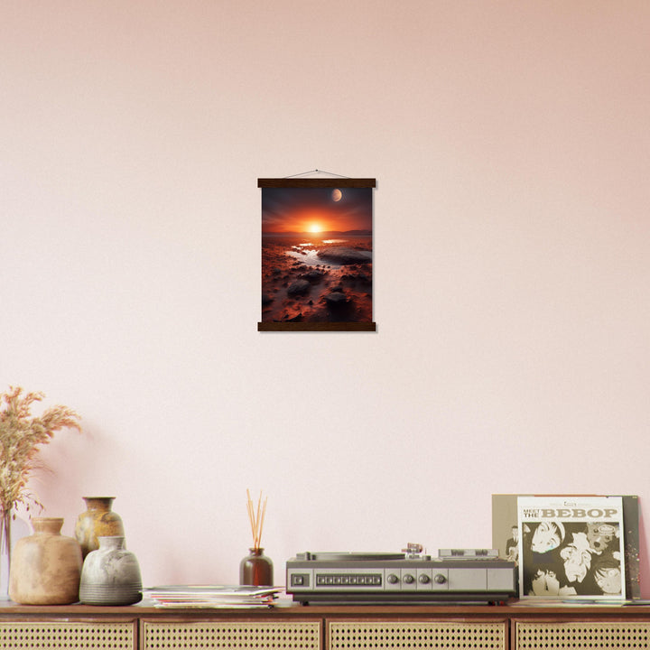 Premium Semi-Glossy Paper Poster with Hanger - Sunset on Mars II