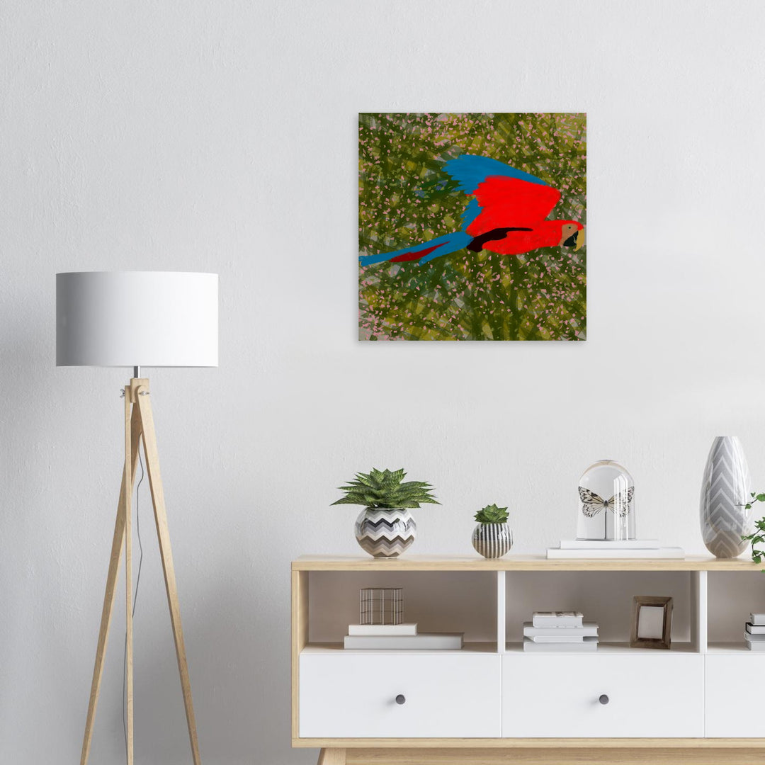 Wood Prints - Parrot Colourful