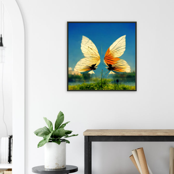 Premium Matte Paper Metal Framed Poster - Dreaming Butterflies II