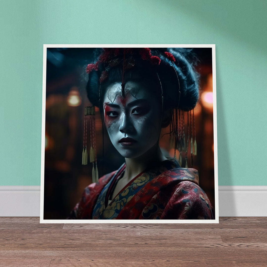 Museum-Quality Matte Paper Wooden Framed Poster - Allure of a Geisha