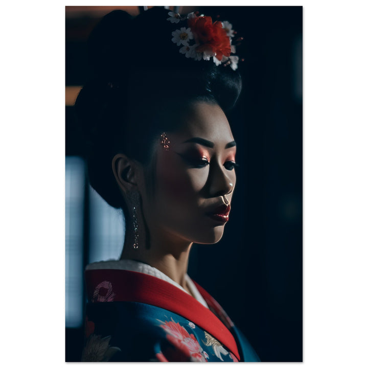 Classic Semi-Glossy Paper Poster - Geisha's Solitude