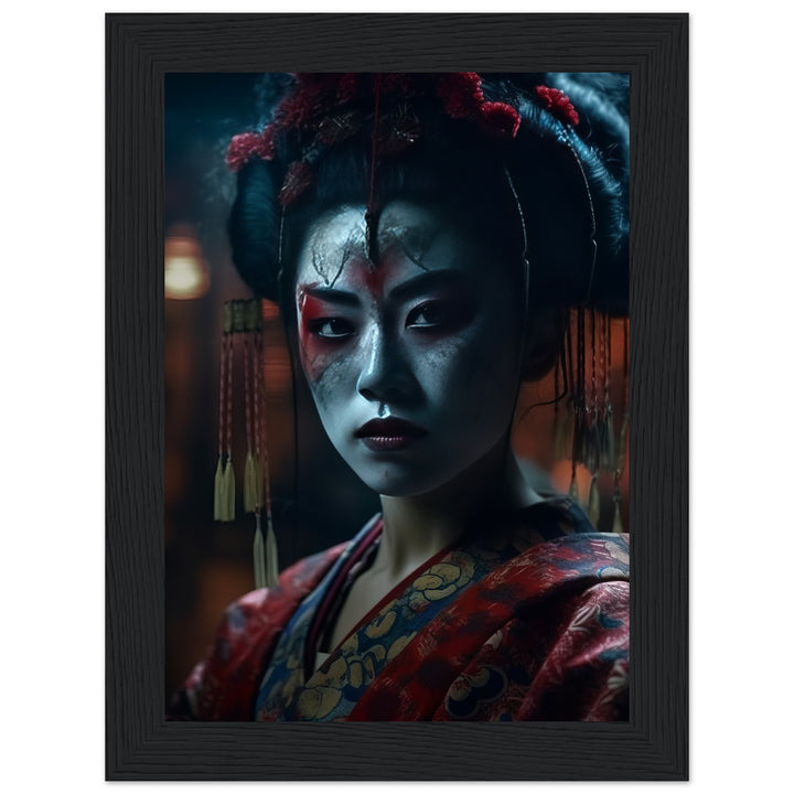 Premium Matte Paper Wooden Framed Poster - Allure of a Geisha