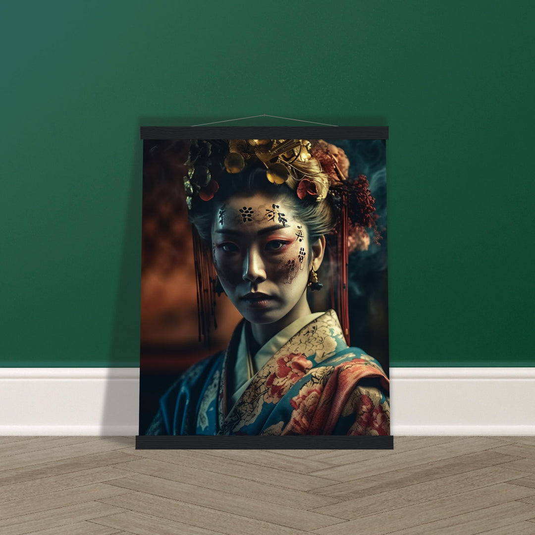 Classic Semi-Glossy Paper Poster with Hanger - Gaze of the Golden Geisha