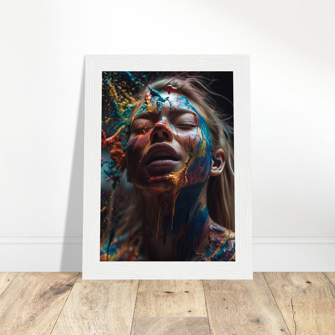 Premium Semi-Glossy Paper Wooden Framed Poster - Colourful Imagination