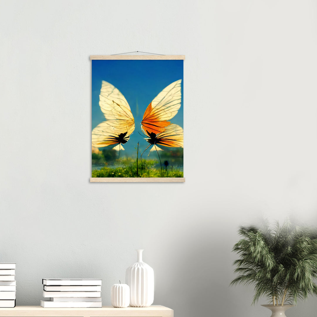 Classic Semi-Glossy Paper Poster with Hanger - Dreaming Butterflies II