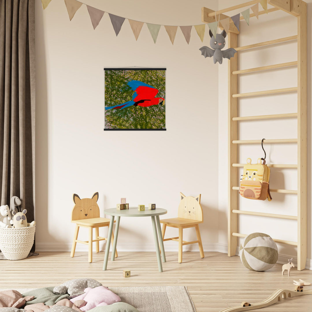 Classic Matte Paper Poster with Hanger - Parrot Colourful