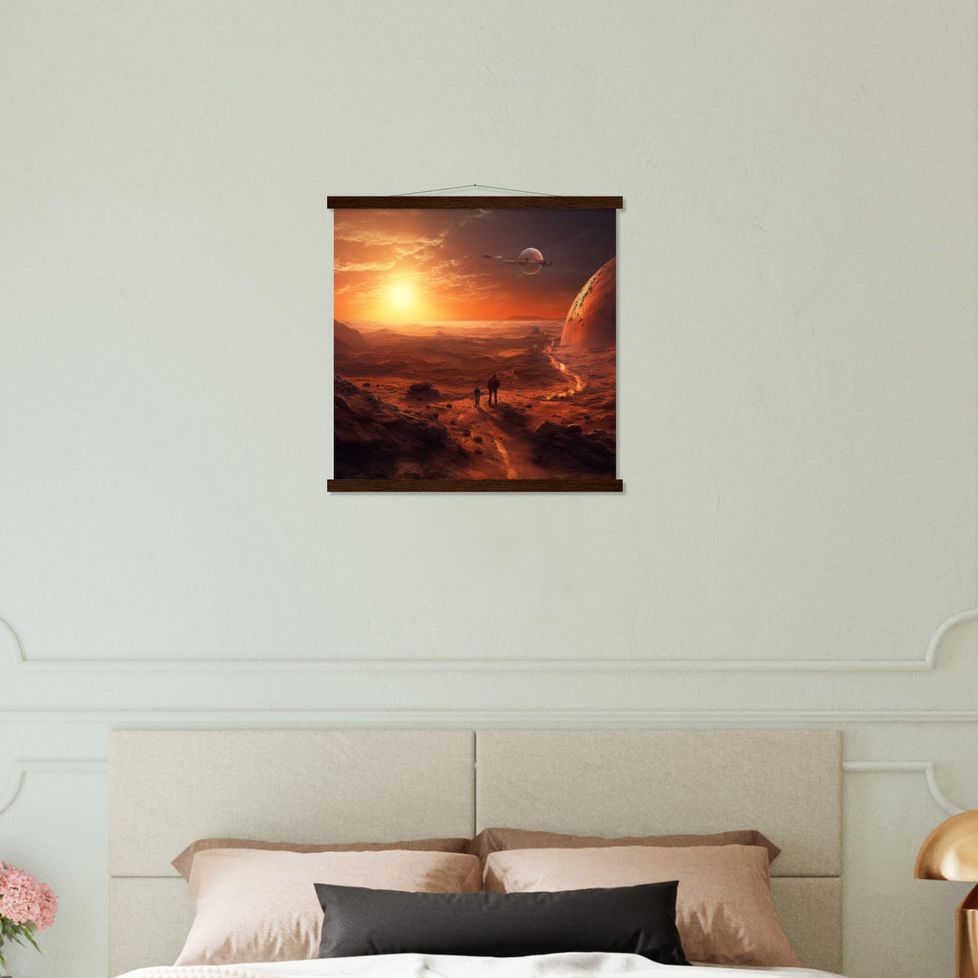 Classic Matte Paper Poster with Hanger - Sunset on Mars I