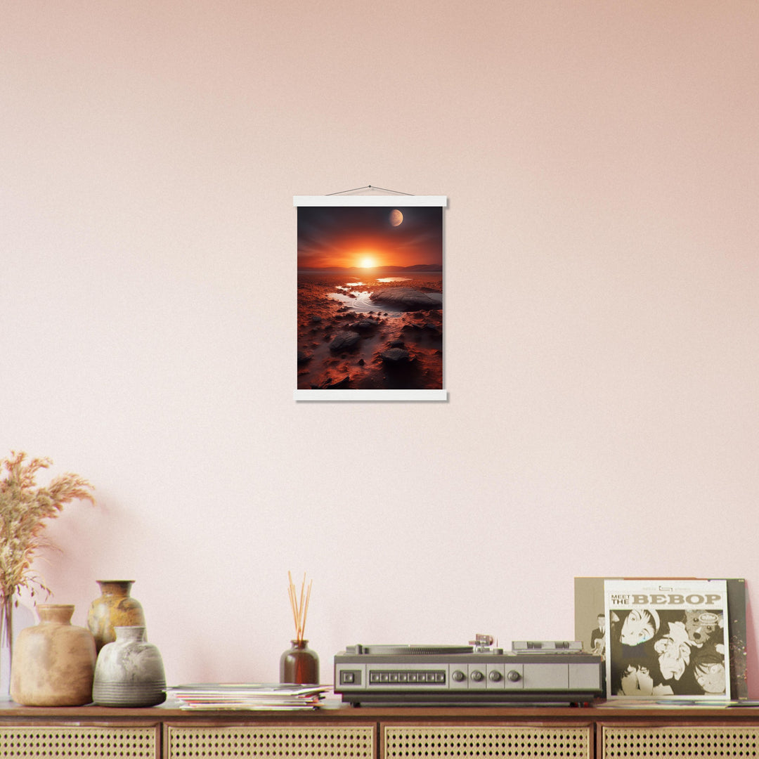 Premium Semi-Glossy Paper Poster with Hanger - Sunset on Mars II