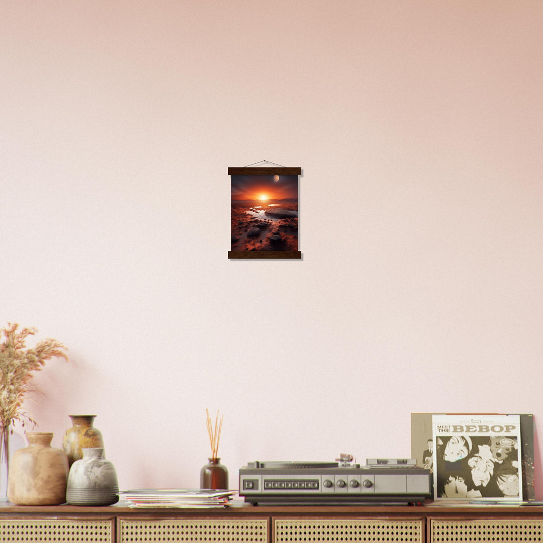 Premium Semi-Glossy Paper Poster with Hanger - Sunset on Mars II