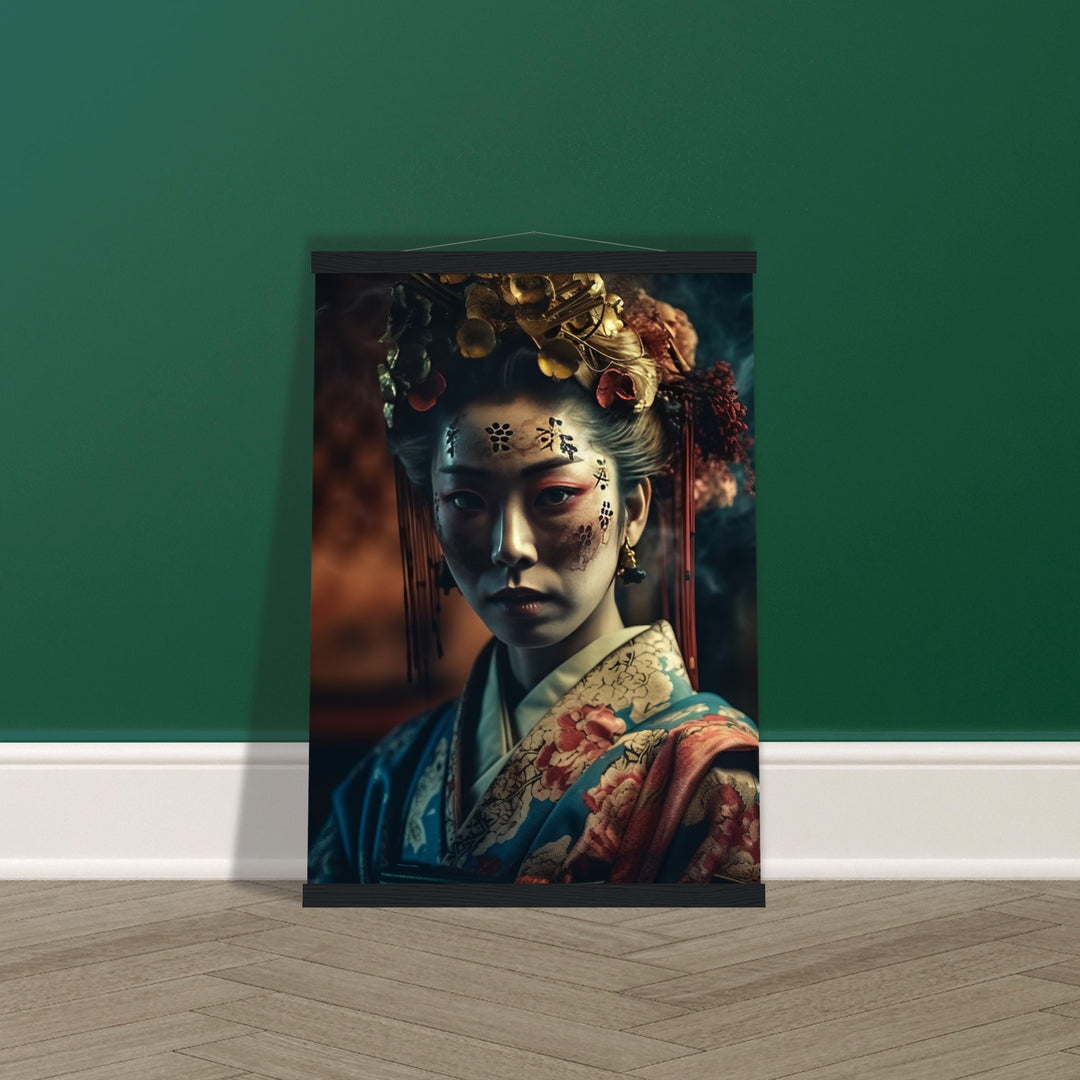 Classic Semi-Glossy Paper Poster with Hanger - Gaze of the Golden Geisha