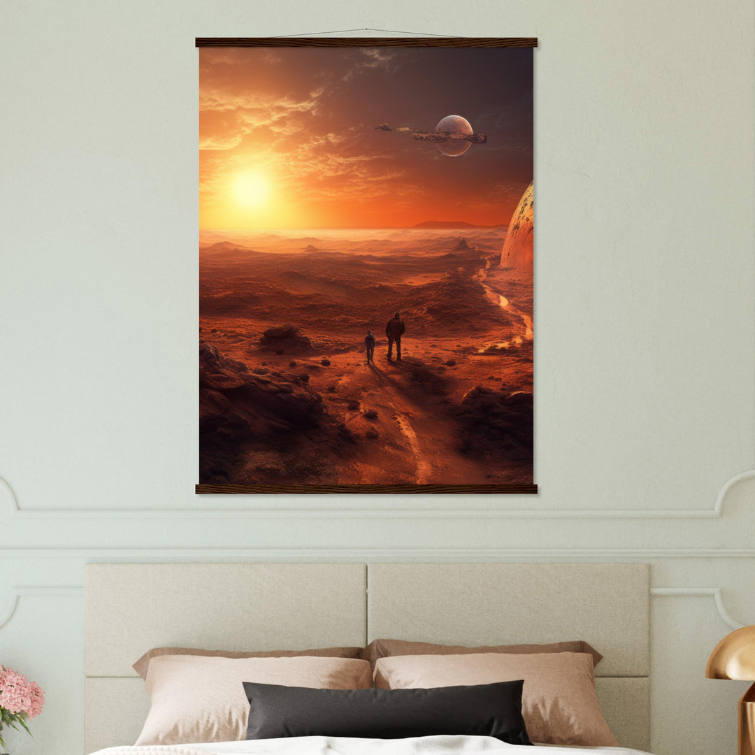 Classic Matte Paper Poster with Hanger - Sunset on Mars I