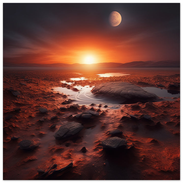 Classic Matte Paper Poster - Sunset on Mars II