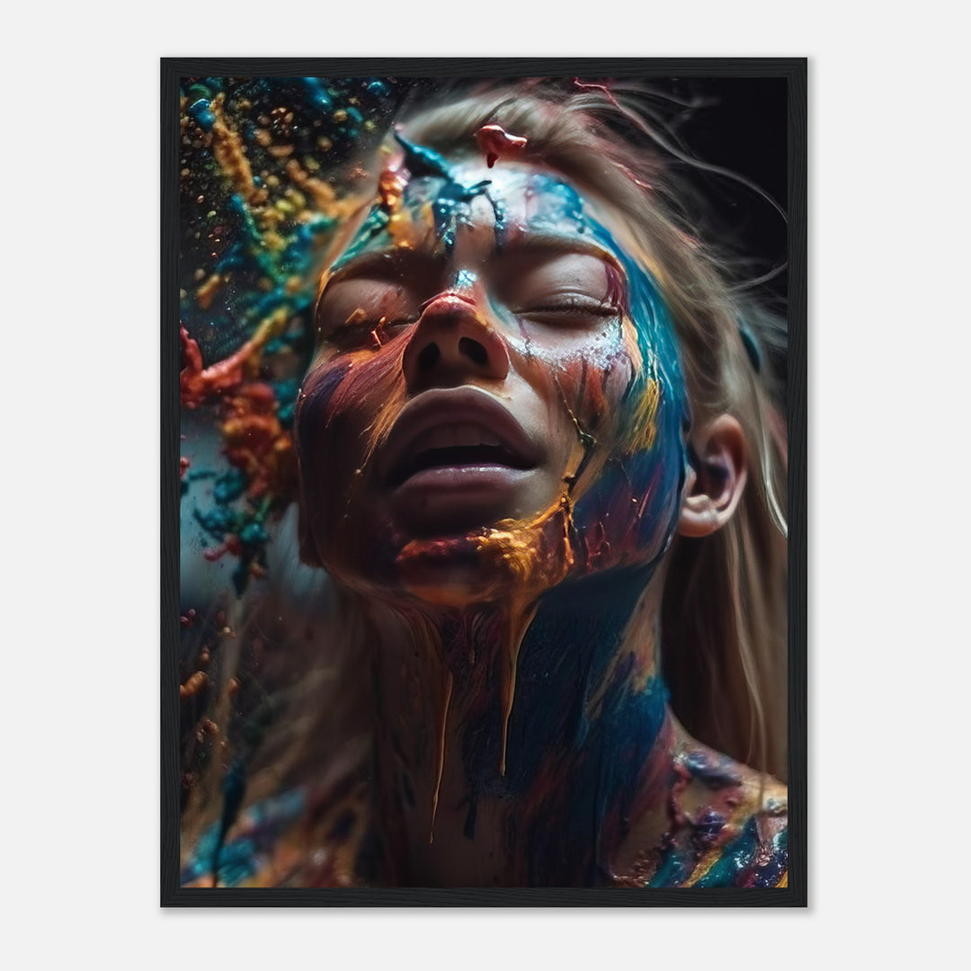 Premium Matte Paper Wooden Framed Poster - Colourful Imagination