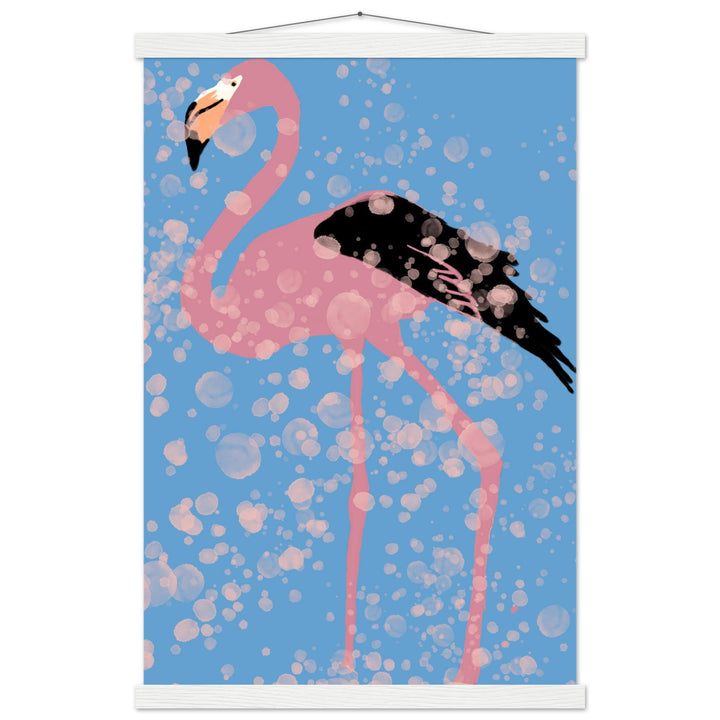 Premium Matte Paper Poster with Hanger - Pink Flamingo