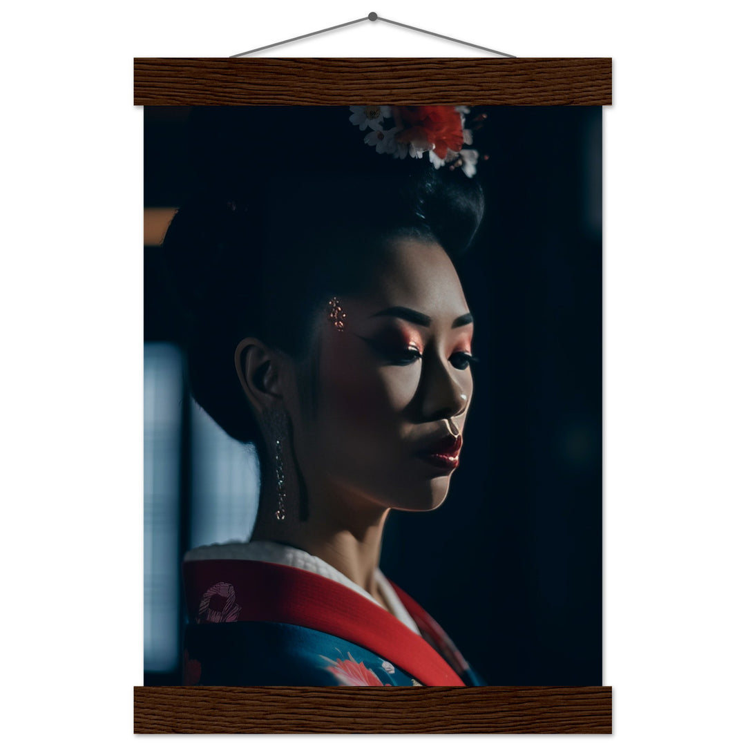 Museum-Quality Matte Paper Poster with Hanger - Geisha's Solitude