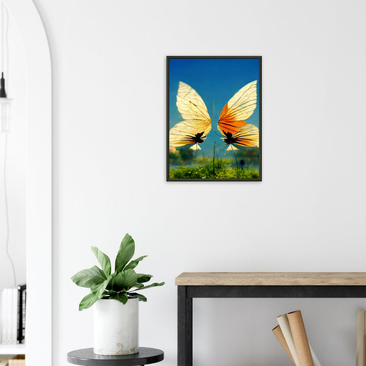 Premium Matte Paper Metal Framed Poster - Dreaming Butterflies II