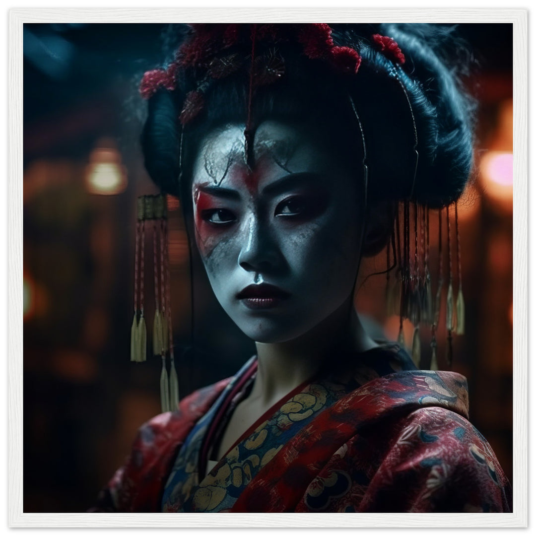 Museum-Quality Matte Paper Wooden Framed Poster - Allure of a Geisha