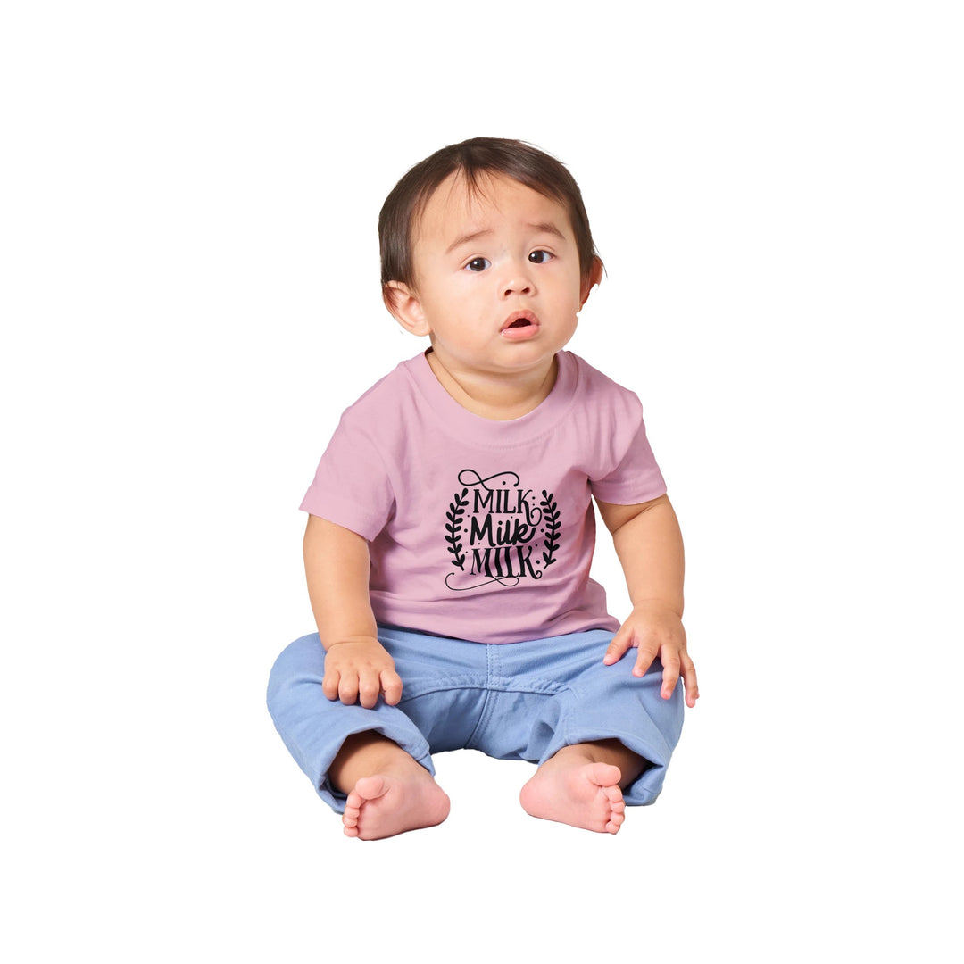 Classic Baby Crewneck T-shirt - Milk milk milk