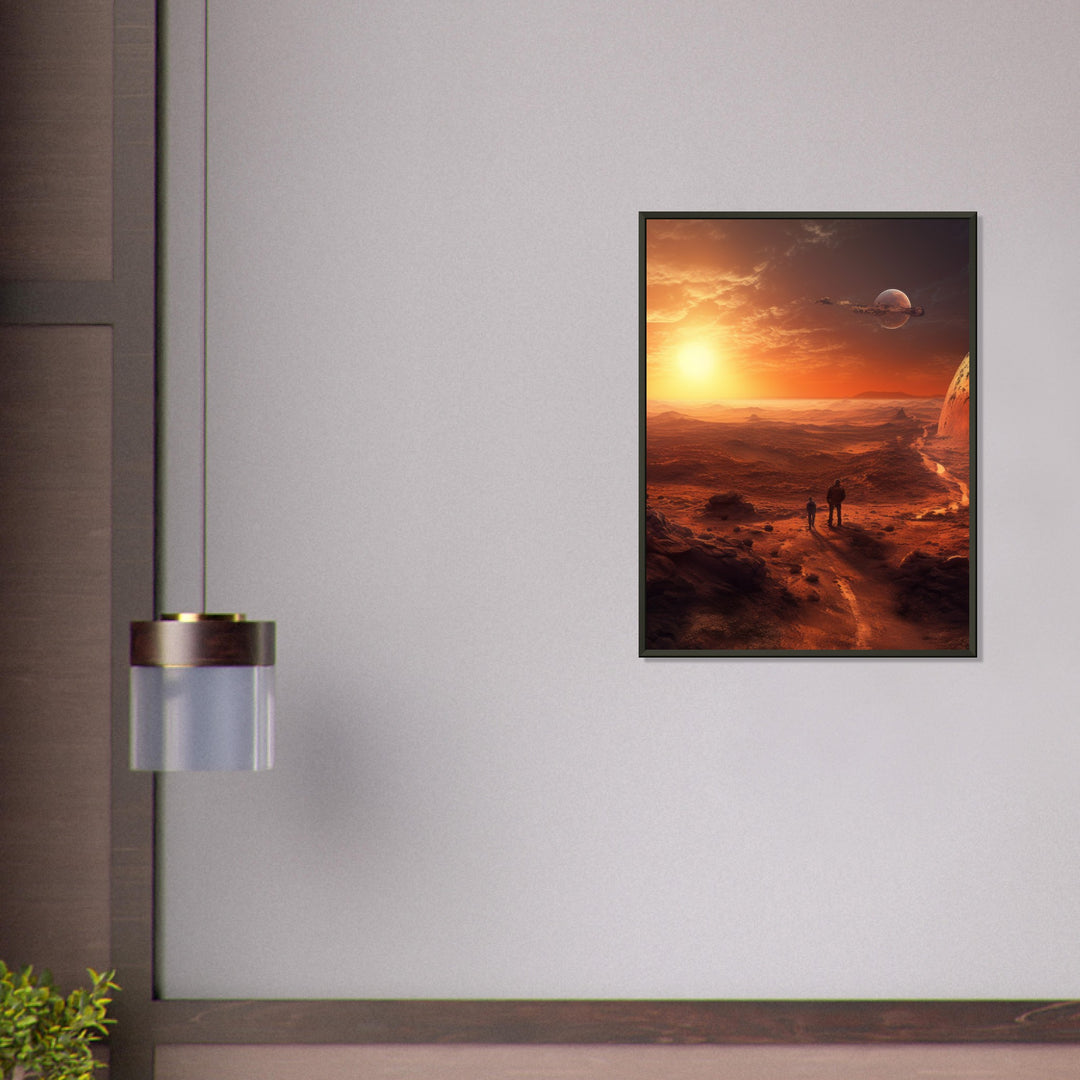 Premium Matte Paper Metal Framed Poster - Sunset on Mars I