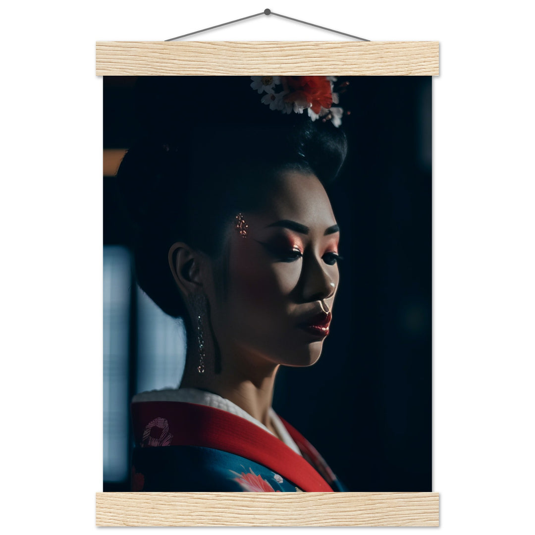 Museum-Quality Matte Paper Poster with Hanger - Geisha's Solitude