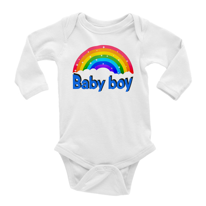 Classic Baby Long Sleeve Bodysuit - Baby Boy Rainbow III