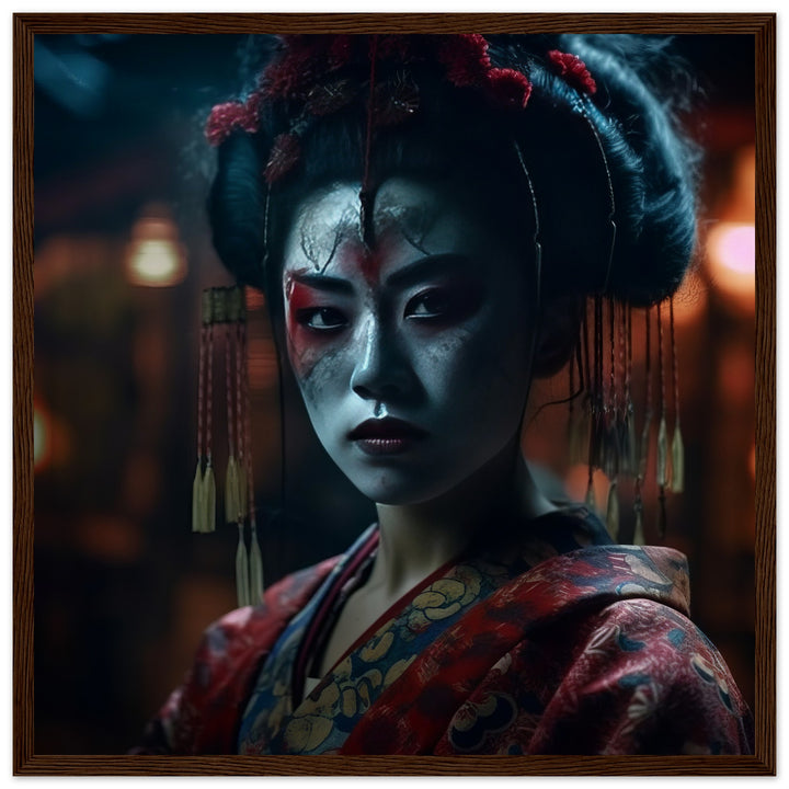 Museum-Quality Matte Paper Wooden Framed Poster - Allure of a Geisha