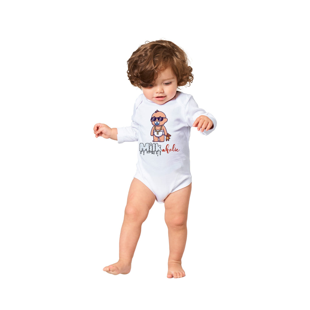 Classic Baby Long Sleeve Bodysuit - Milkaholic