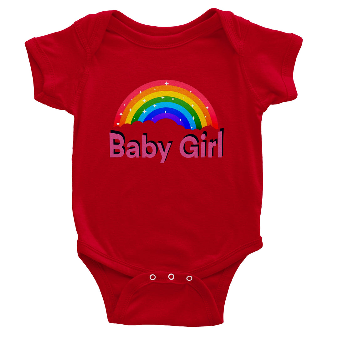 Classic Baby Short Sleeve Bodysuit - Baby Girl Rainbow III