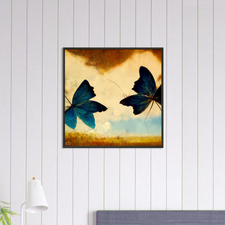 Classic Semi-Glossy Paper Metal Framed Poster - Dreaming Butterflies III