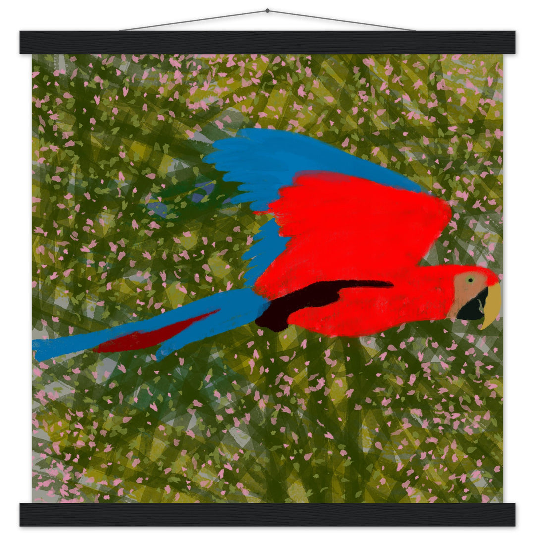 Premium Matte Paper Poster with Hanger - Parrot Colourful