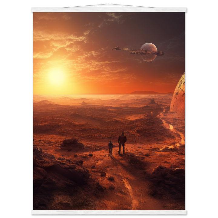 Classic Semi-Glossy Paper Poster with Hanger - Sunset on Mars I