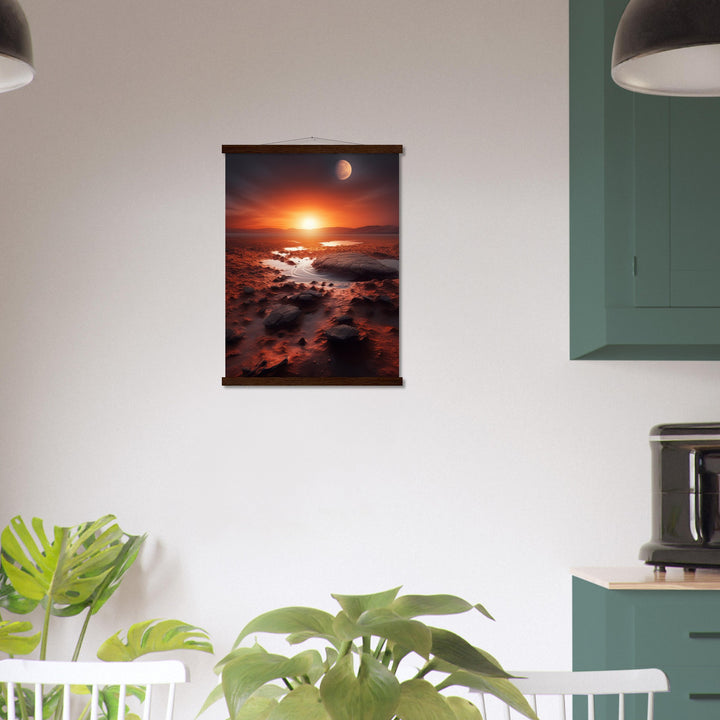 Classic Semi-Glossy Paper Poster with Hanger - Sunset on Mars II