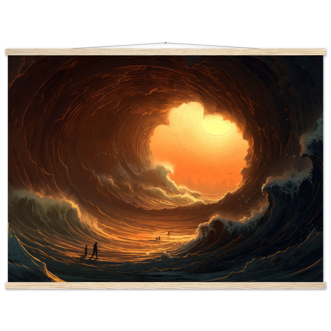 Premium Matte Paper Poster with Hanger - Abyssal Grotto Wave