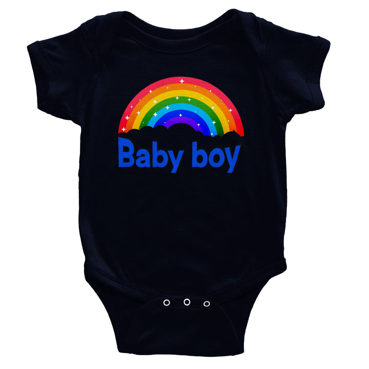 Classic Baby Short Sleeve Bodysuit - Baby Boy Rainbow III