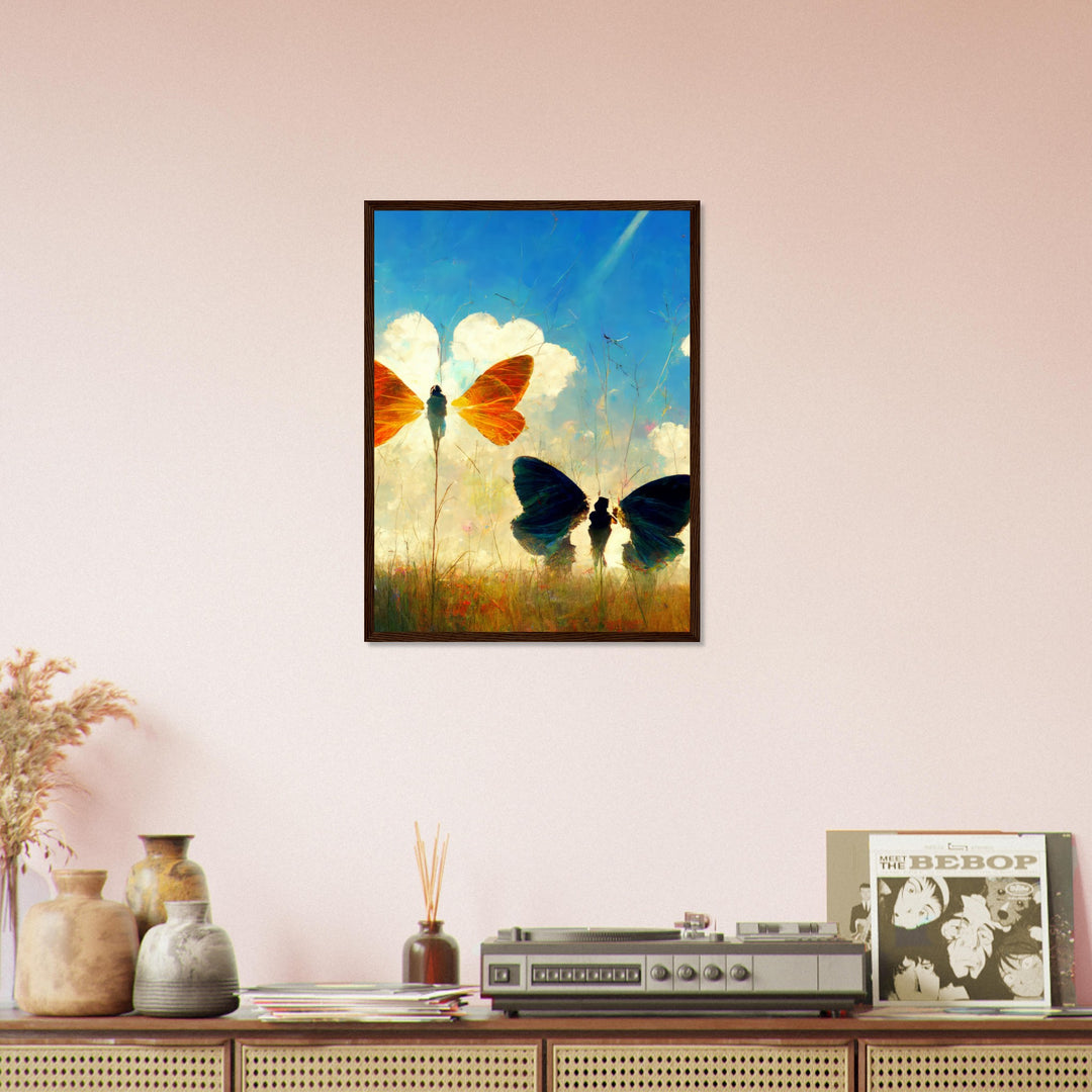 Classic Matte Paper Wooden Framed Poster - Dreaming Butterflies