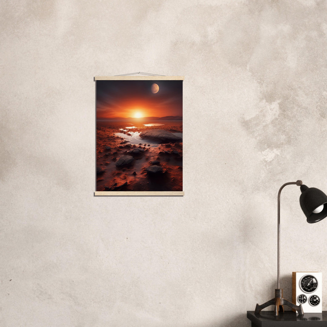 Museum-Quality Matte Paper Poster with Hanger - Sunset on Mars II